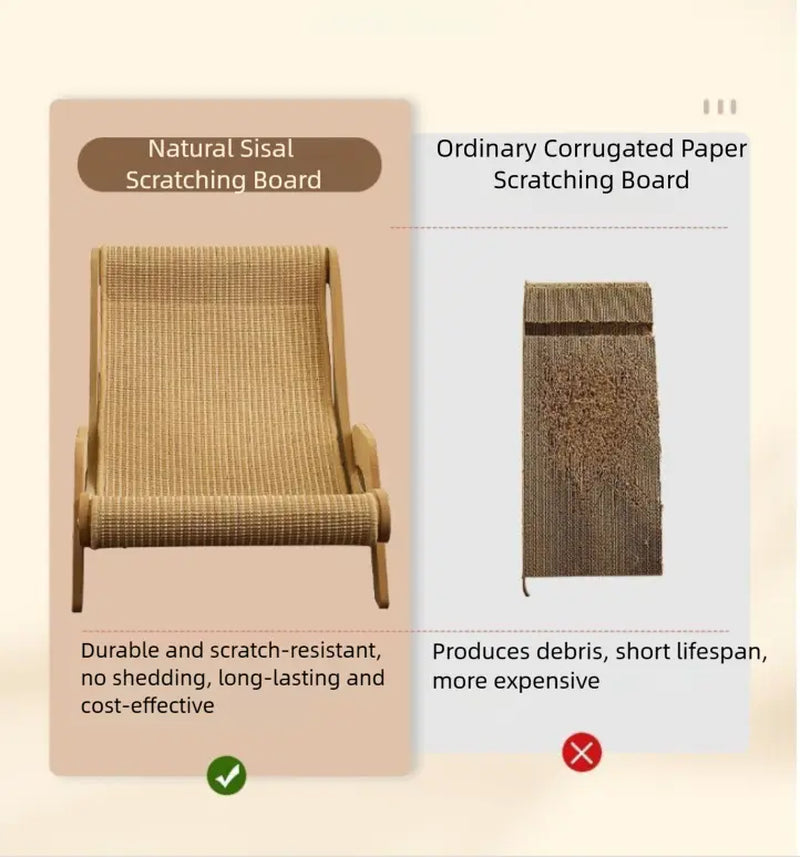 Transform Your Cat's Playtime with the 2-In-1 Sisal Fiber Scratcher and Hammock Lounge - Non-Shedding, Breathable, and Perfect for Claw Sharpening!