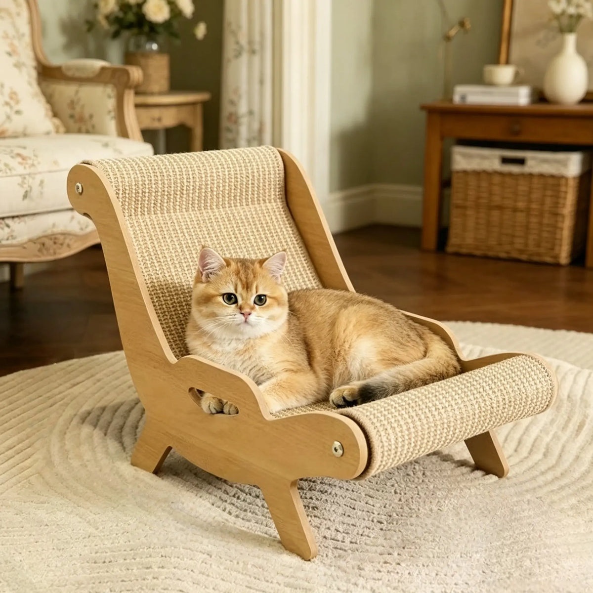 Transform Your Cat's Playtime with the 2-In-1 Sisal Fiber Scratcher and Hammock Lounge - Non-Shedding, Breathable, and Perfect for Claw Sharpening!